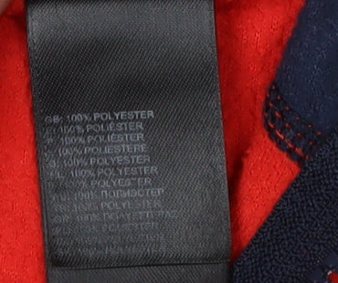 The North Face Boys Red Blue Fleece Hooded Jacket M