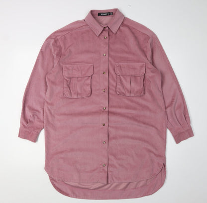 Missguided Women's Pink Shirt Dress, Size 6