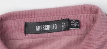 Missguided Women's Pink Shirt Dress, Size 6