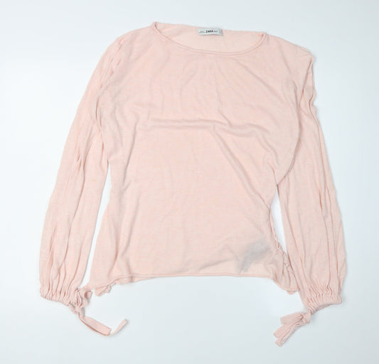 Womens UK Size M Zara Pink Pullover Jumper