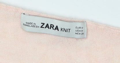 Womens UK Size M Zara Pink Pullover Jumper