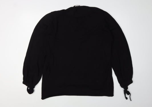 Womens UK Size M Zara Black Pullover Jumper