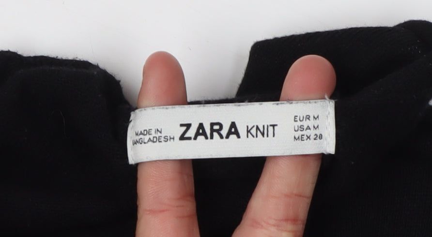Womens UK Size M Zara Black Pullover Jumper