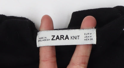 Womens UK Size M Zara Black Pullover Jumper
