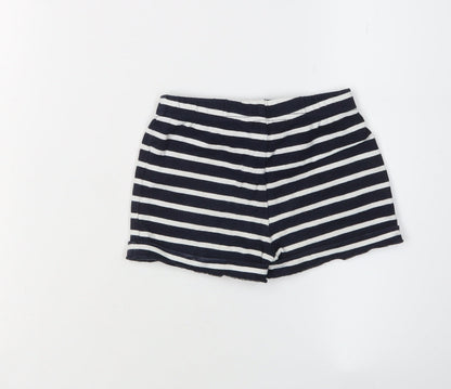 Joules Girls' Black Striped Sweat Shorts, 5-6 Years