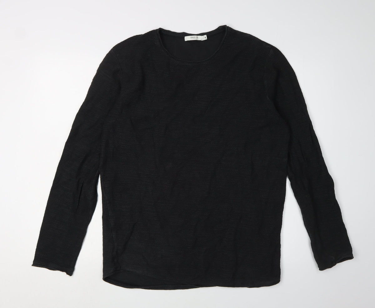 Jack & Jonis Men's Black Cotton Pullover Jumper M