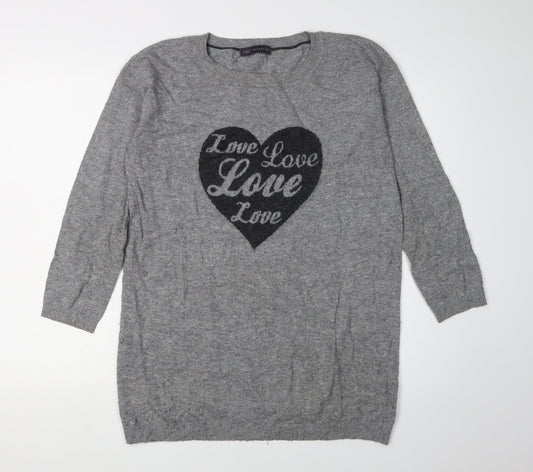 Womens UK Size 12 Marks and Spencer Grey Pullover Jumper