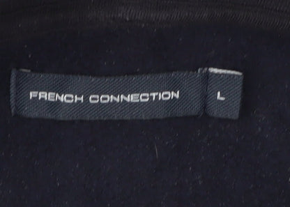 Mens UK Size L French Connection Black Pullover Hoodie