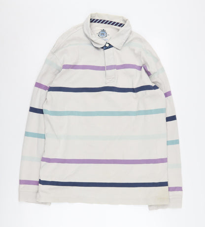 Marks and Spencer Men's Multicoloured Stripe Polo L