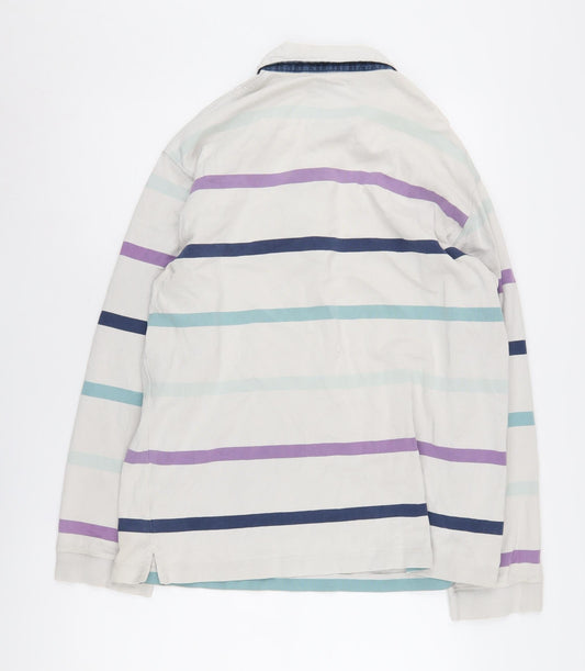 Marks and Spencer Men's Multicoloured Stripe Polo L