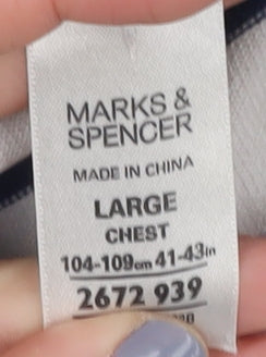 Marks and Spencer Men's Multicoloured Stripe Polo L