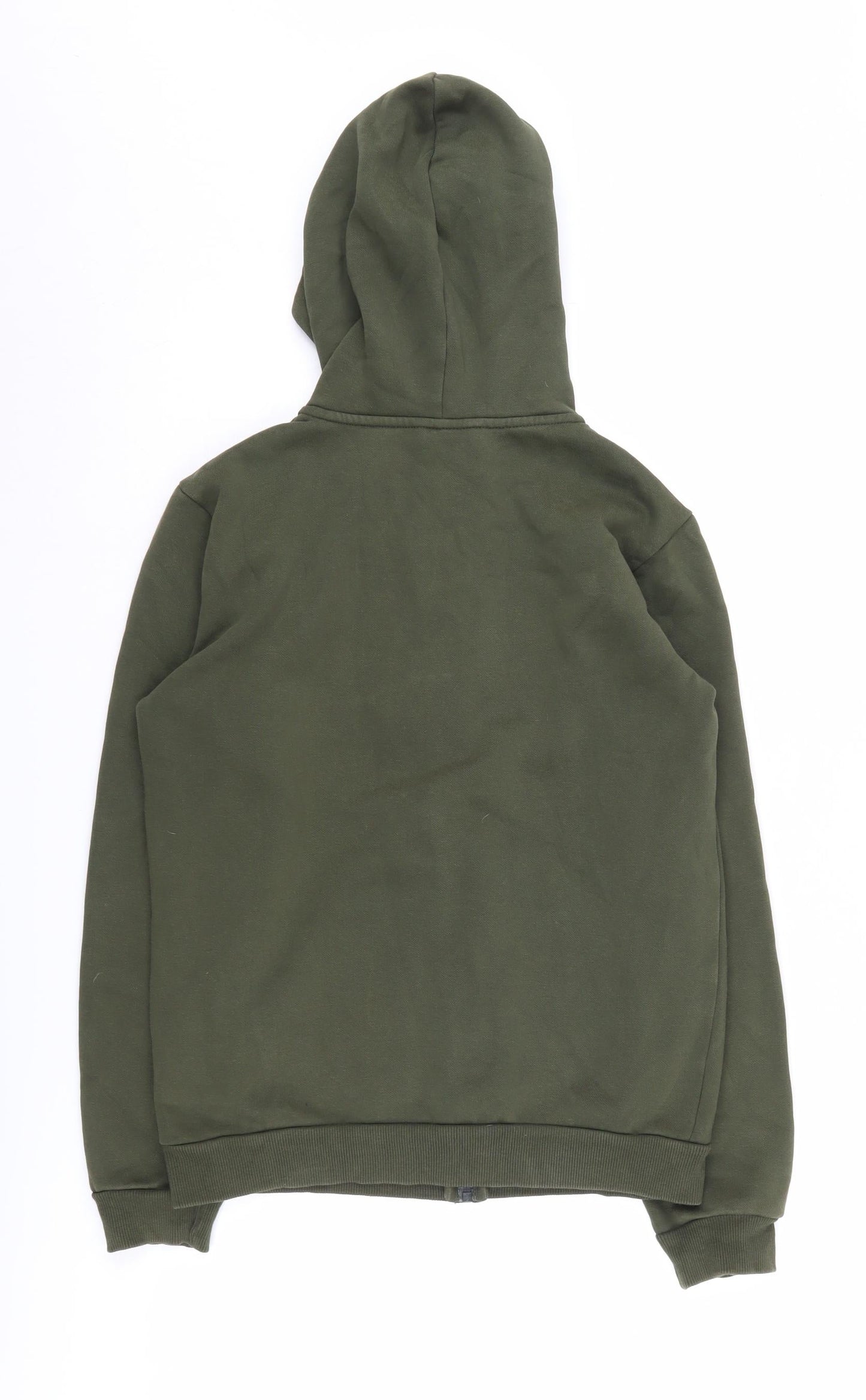 Puma Boys Green Full Zip Hoodie 14 Years Casual Logo