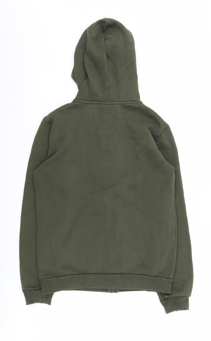 Puma Boys Green Full Zip Hoodie 14 Years Casual Logo