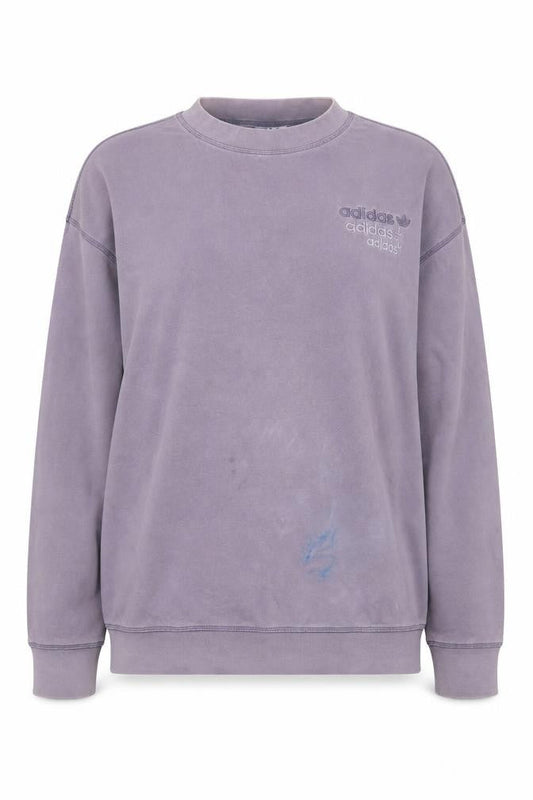 Front view of Adidas unisex purple pullover sweatshirt m
