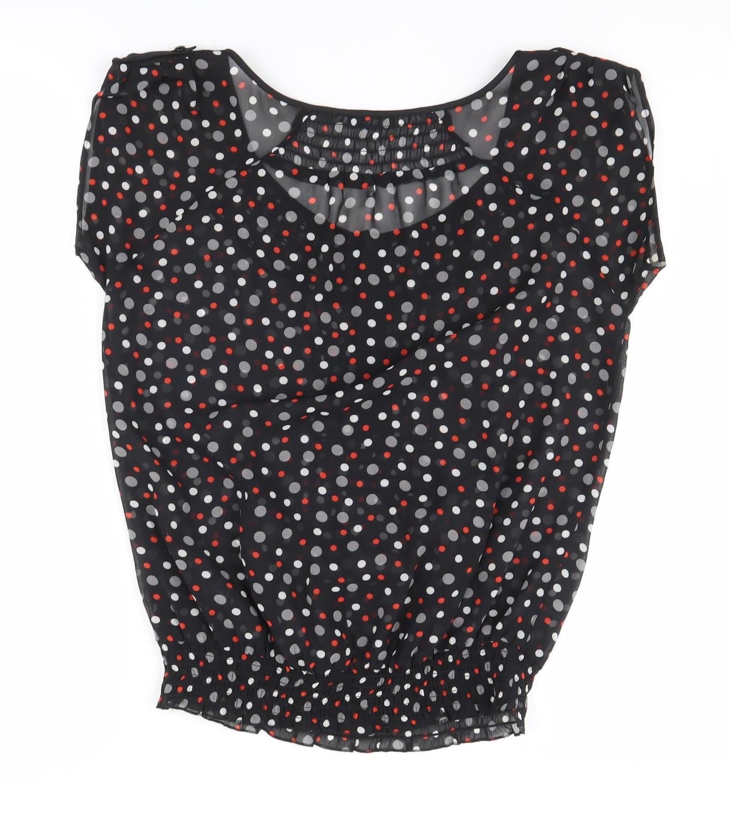 Jasper Conran Women's Black Polka Dot Blouse Size 8