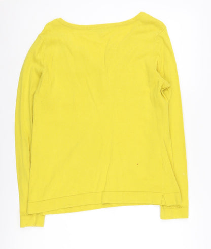 Laura Ashley Women’s Yellow Henley Jumper, UK 14