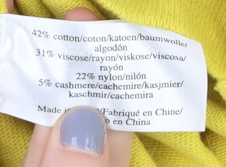 Laura Ashley Women’s Yellow Henley Jumper, UK 14