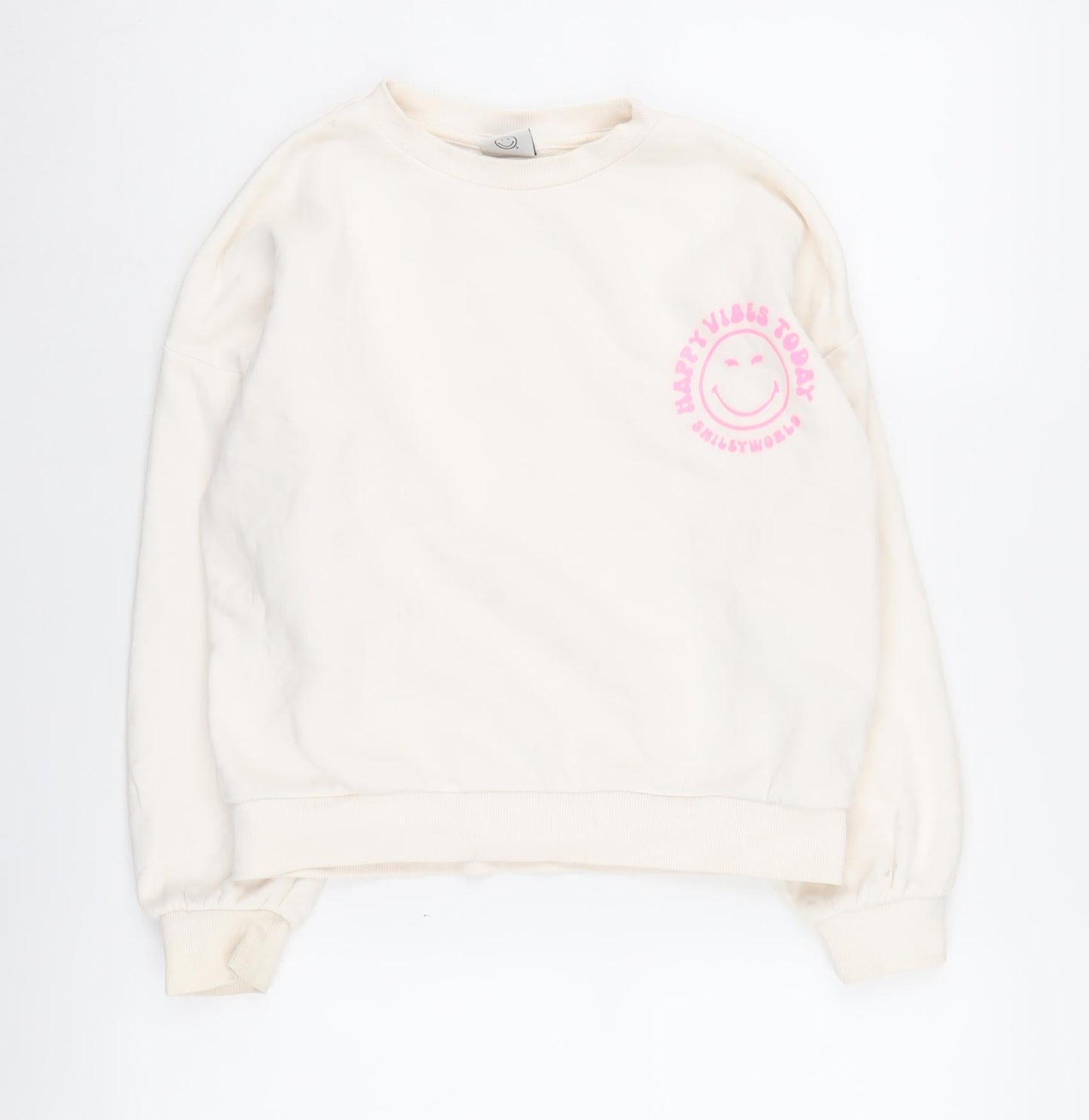 Marks and Spencer Girls Ivory Sweatshirt 10-11 Years Pullover