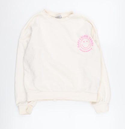Marks and Spencer Girls Ivory Sweatshirt 10-11 Years Pullover