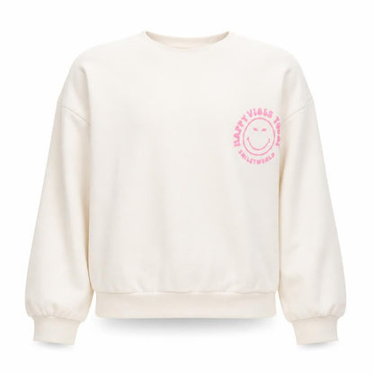 Front view of Marks & Spencer girls’ ivory sweatshirt 10-11 years pullover