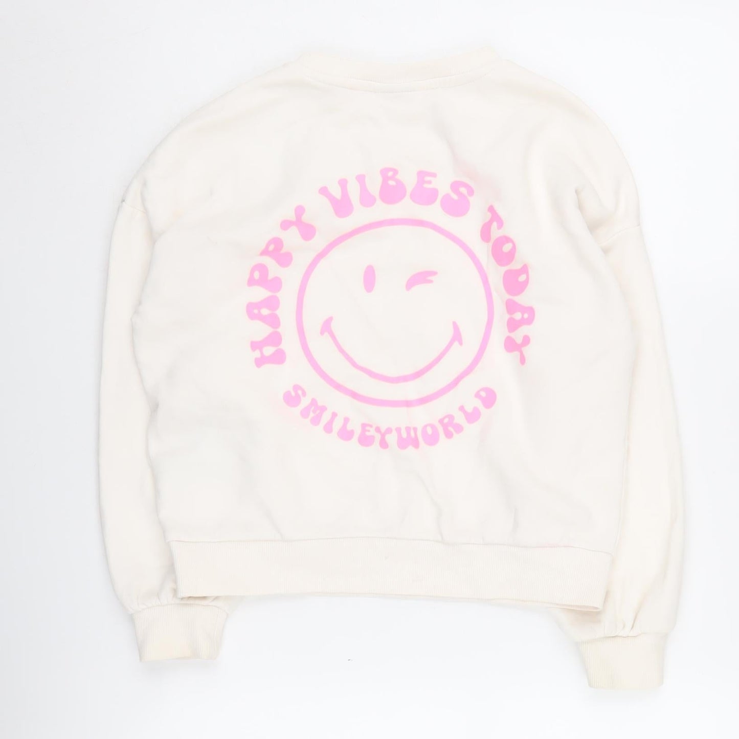 Marks and Spencer Girls Ivory Sweatshirt 10-11 Years Pullover
