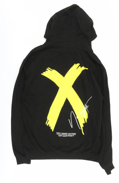Saffy B Unisex Black Graphic Hoodie, Size L