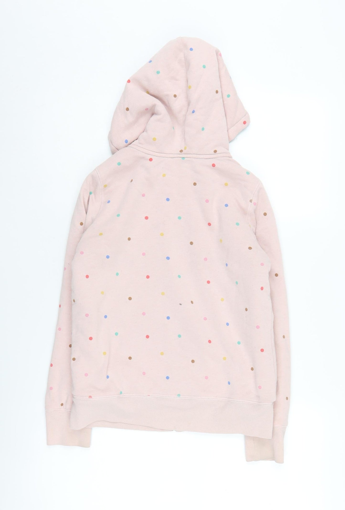 Boden Girls Pink Polka Dot Full Zip Hoodie 11-12 Years