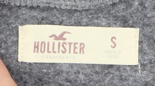 Hollister Women’s Grey Hoodie Size S with Logo