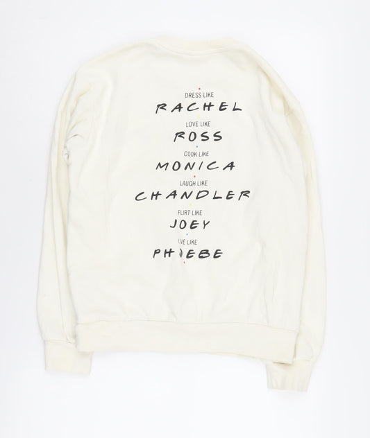 H&M Women's Ivory Friends Pullover Sweatshirt XS