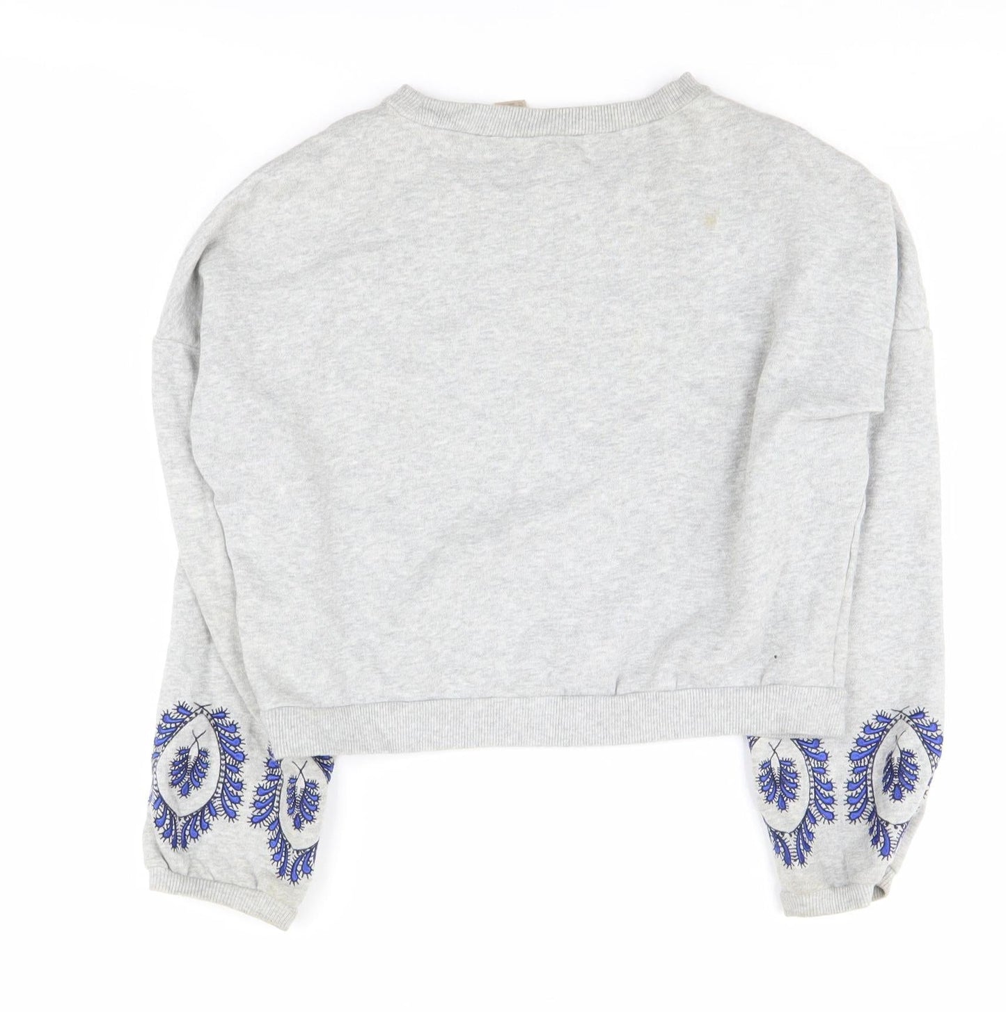 H&M Women's Grey Embroidered XS Sweatshirt