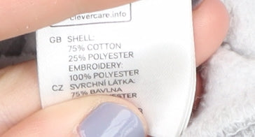 H&M Women's Grey Embroidered XS Sweatshirt