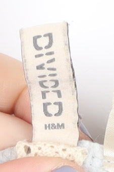 H&M Women's Grey Embroidered XS Sweatshirt