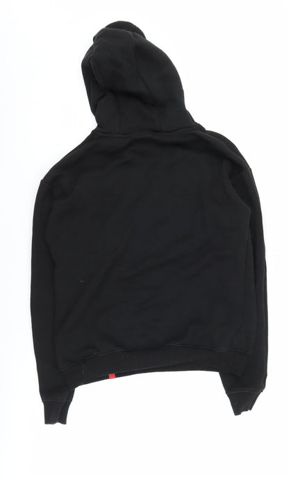 Back view of Marvel unisex adults black pullover hoodie, size M