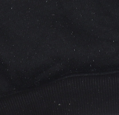 Close-up detail of Marvel unisex adults black pullover hoodie, size M