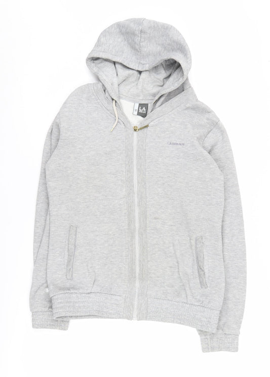 Womens UK Size 12 LA Gear Grey Full Zip Hoodie