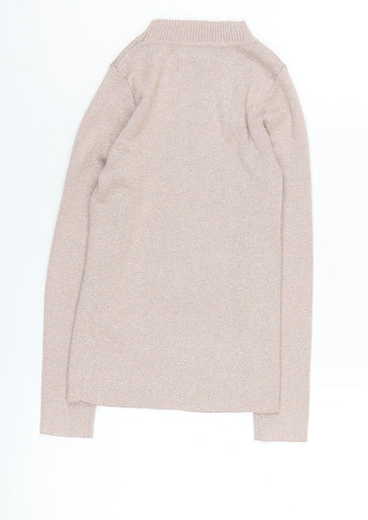 Lipsy Girls Beige Pullover Jumper, 9-10 Yrs, Crew Neck