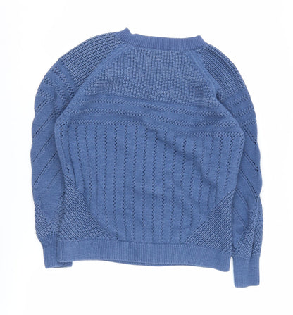 Womens UK Size M Marks and Spencer Blue Pullover Jumper