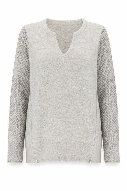 Rebecca Taylor Women's Grey Animal Print Pullover Jumper L