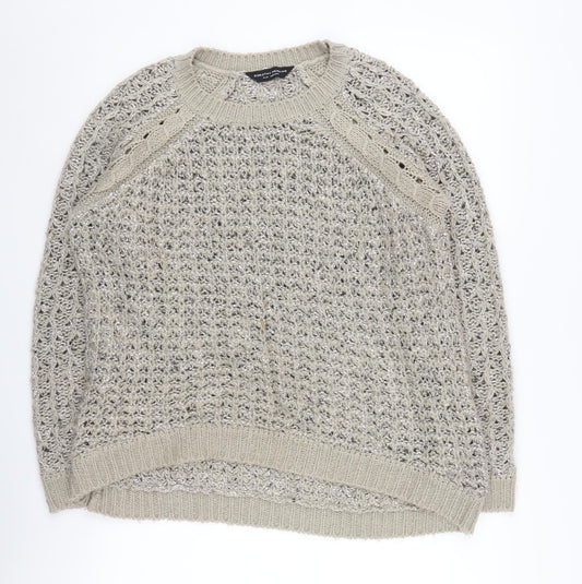 Womens UK Size 14 Dorothy Perkins Beige Pullover Jumper