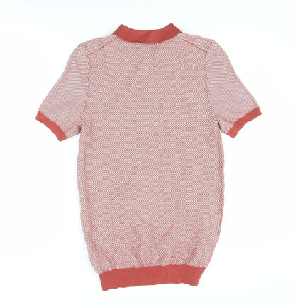 Womens UK Size XS Marks and Spencer Red Basic Polo