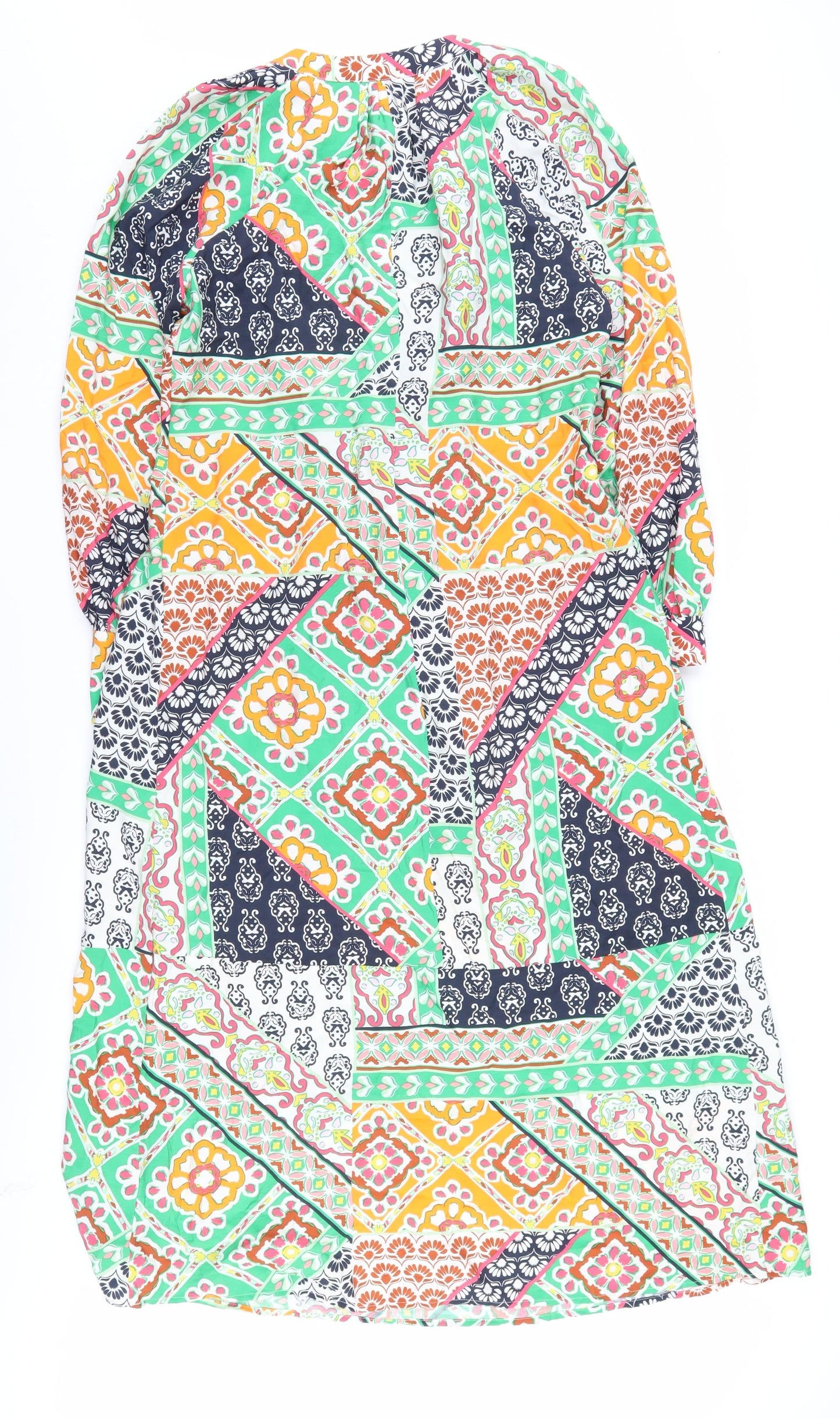 Next Women's Multicoloured Patchwork Dress Size 8