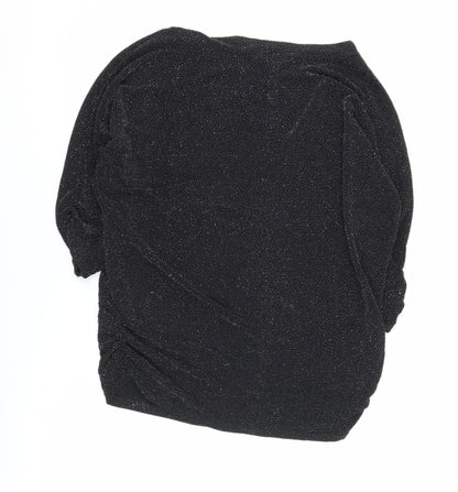 Womens UK Size 14 Quiz Black  Blouse
