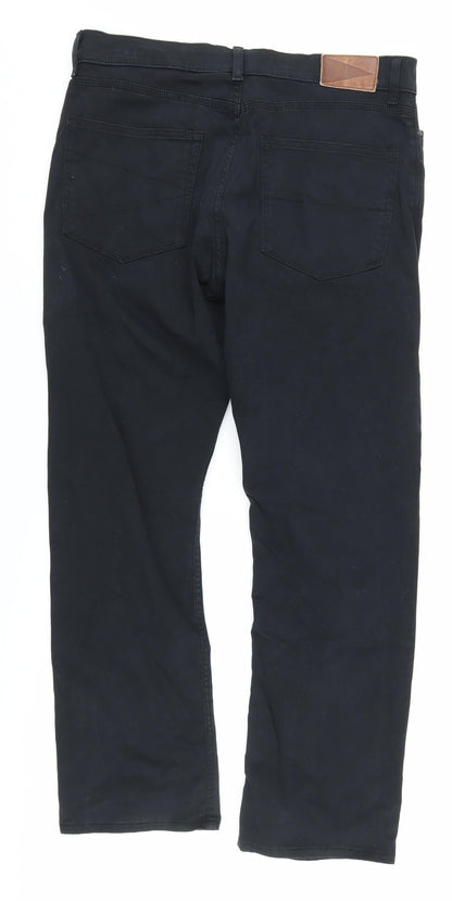 Marks and Spencer Men's Black Straight Jeans, Size 32