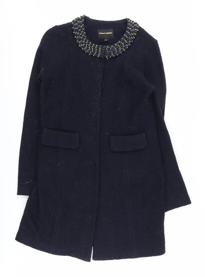 Womens UK Size 10 Clements Ribeiro Black Overcoat