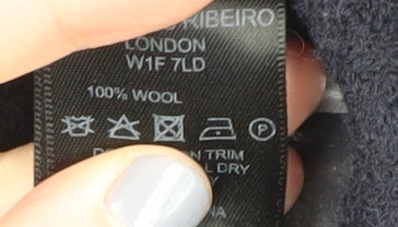 Womens UK Size 10 Clements Ribeiro Black Overcoat