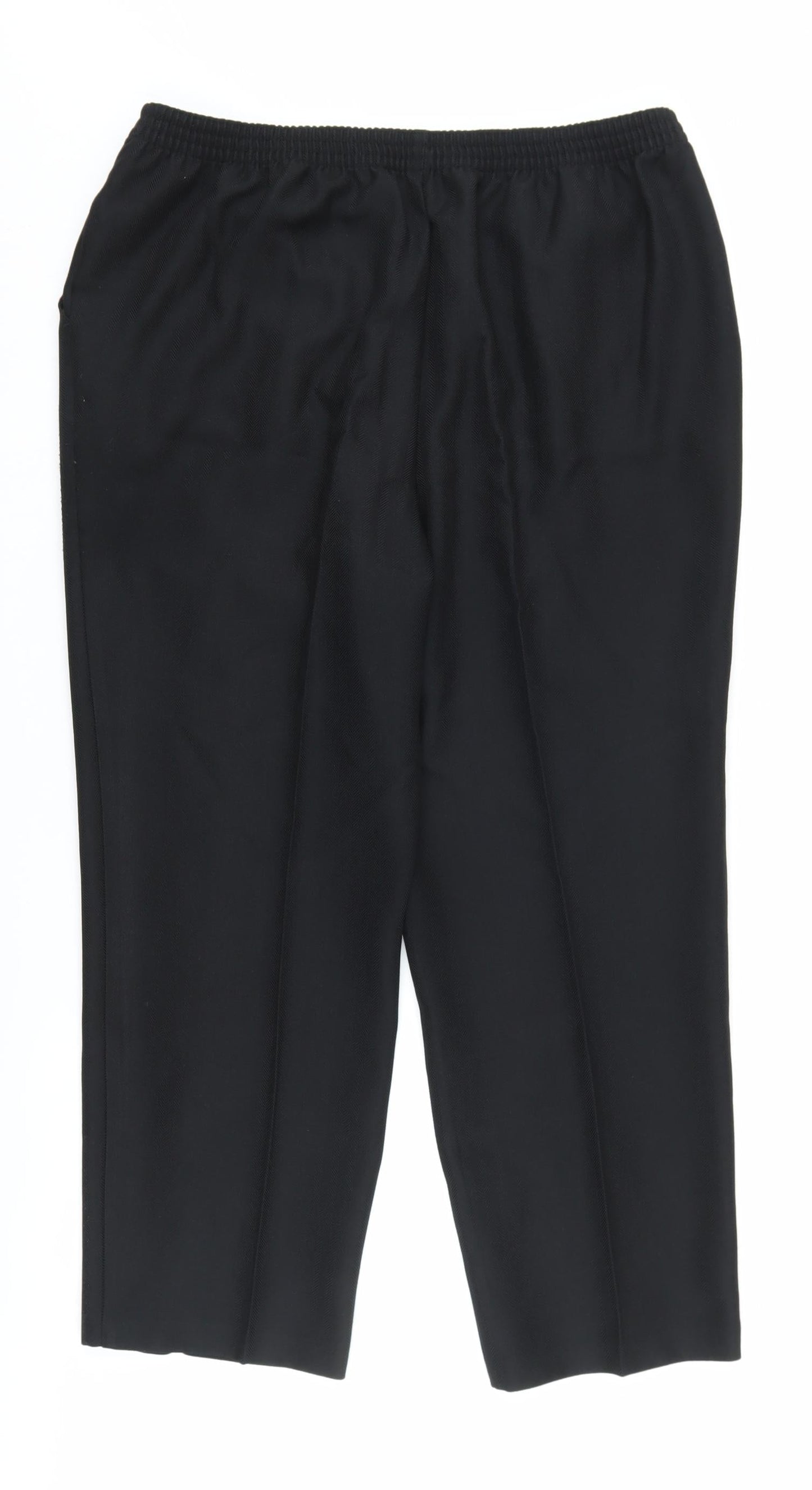 Womens UK Size 18 Marks and Spencer Relaxed Fit BusinessCasual Black Trousers