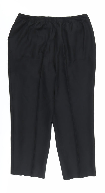 Womens UK Size 18 Marks and Spencer Relaxed Fit BusinessCasual Black Trousers