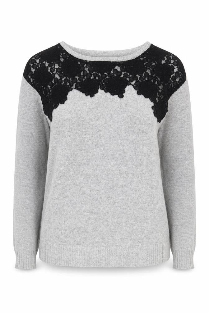 Womens UK Size 10 Gharani Strok Grey Pullover Jumper