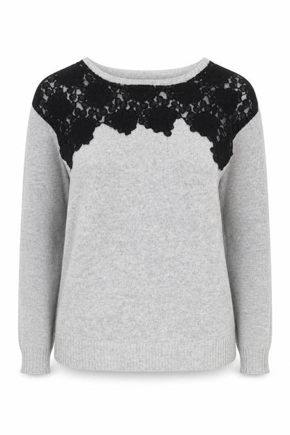 Womens UK Size 10 Gharani Strok Grey Pullover Jumper