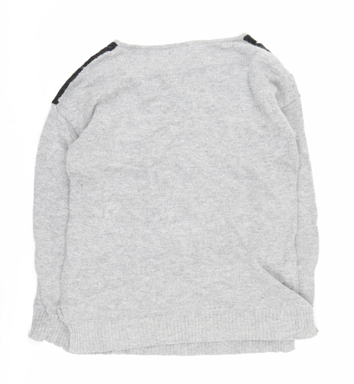 Womens UK Size 10 Gharani Strok Grey Pullover Jumper